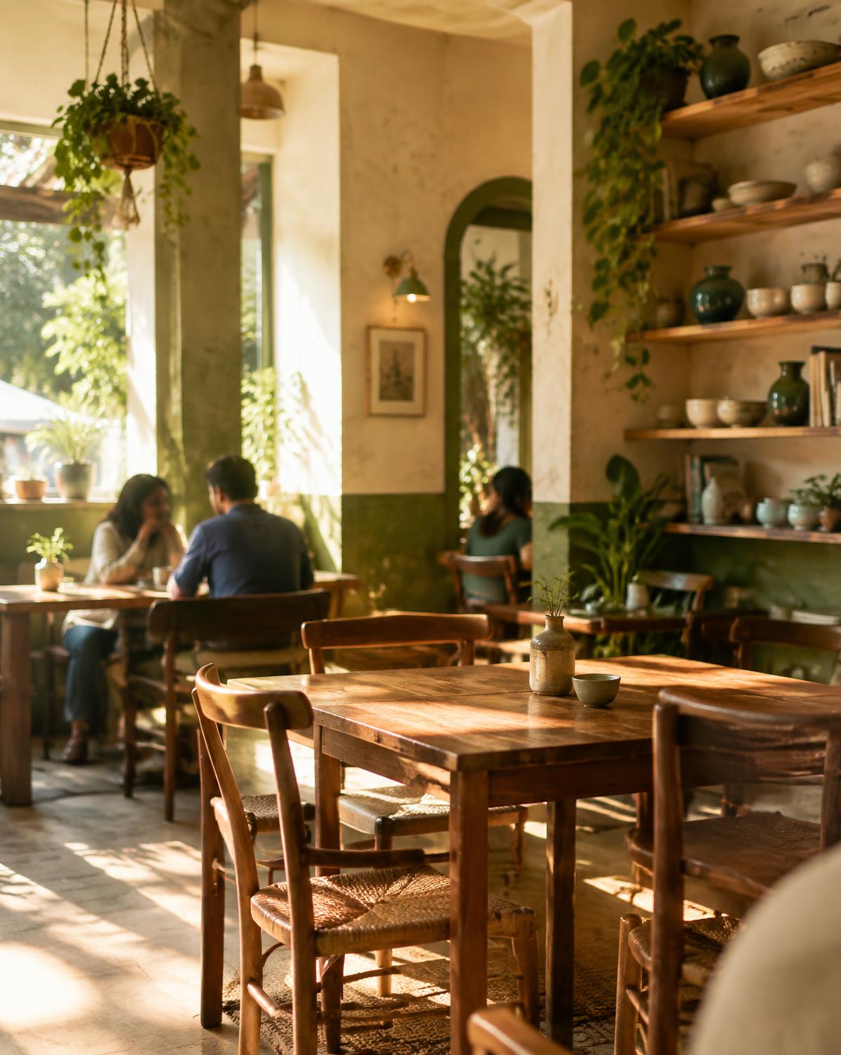 Sunlit Banalo café interior
