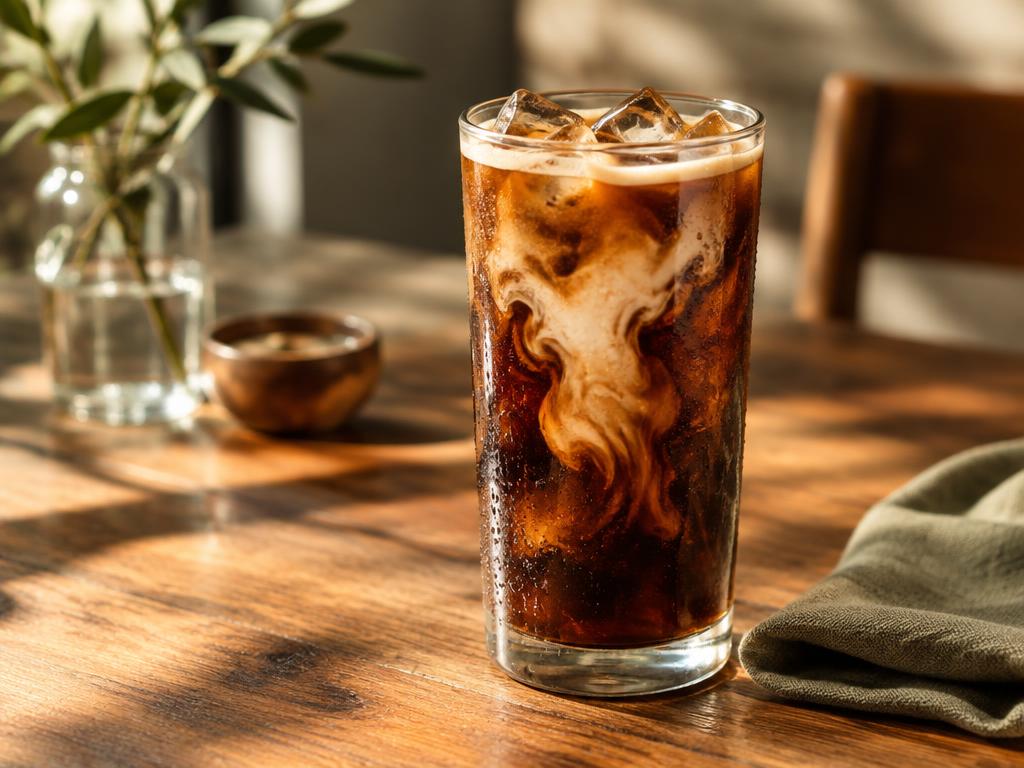 Iced cold brew with milk